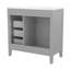 Ensemble de meuble-lavabo sur pied simple 36 po avec lavabo en céramique, 3 tiroirs fonctionnels et armoire de porte-1345595548-1345595550