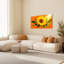 Ensemble de 1 tableau mural sur toile tendue représentant un tournesol-447983323