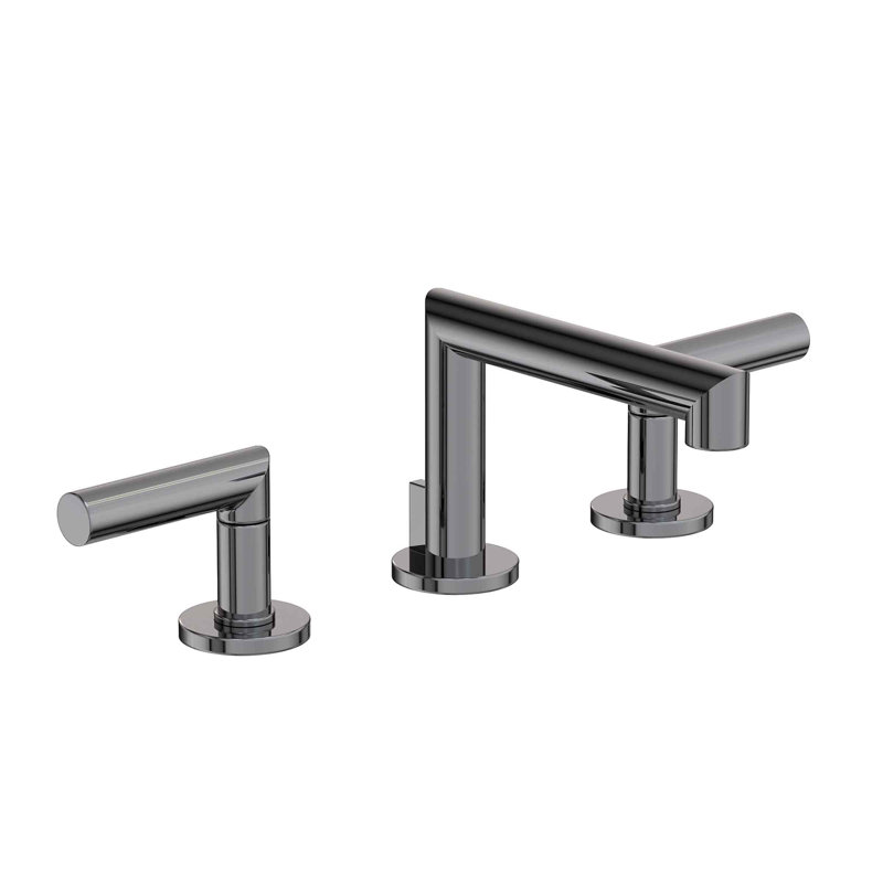 Kirsi Widespread Bathroom Faucet with Drain Assembly, Midnight Chrome