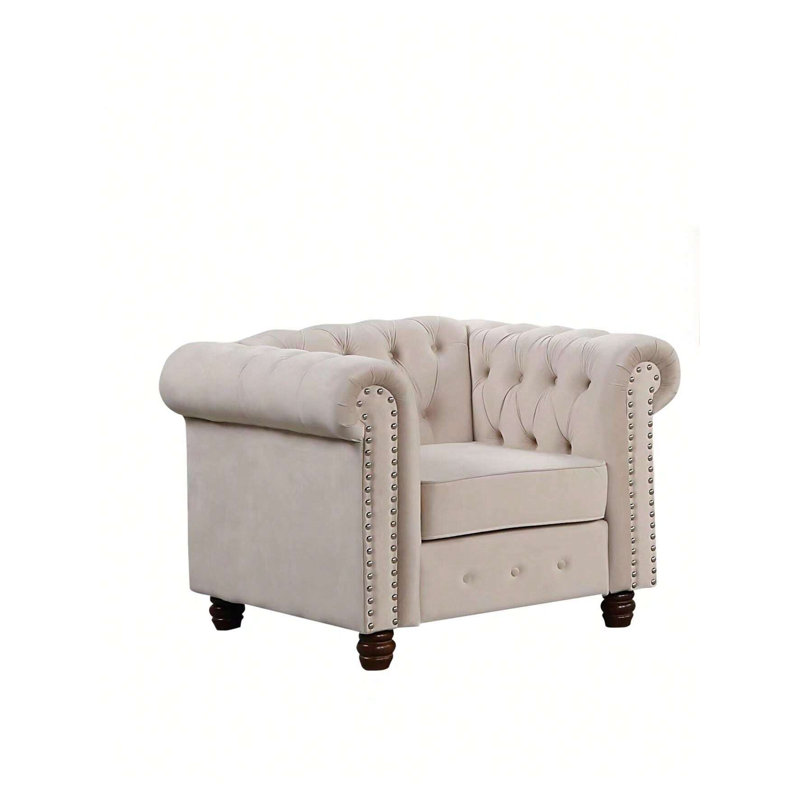 Fauteuil Chesterfield capitonné