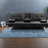 Modern Multifunctional Sofa Bed, Faux Leather Adjustable Lounge For Living Rooms, Compact Black Design With Cup Holders And Sturdy Metal Legs
