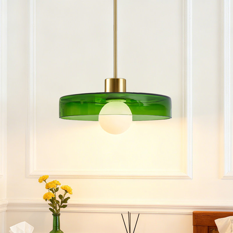 Luminaire suspendu pour îlot de cuisine Vintage, 13.8", Vert