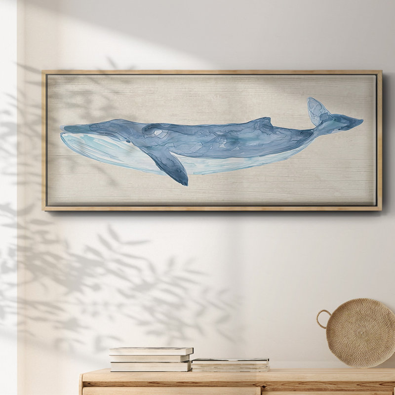 Rustic Whale II- Framed Canvas