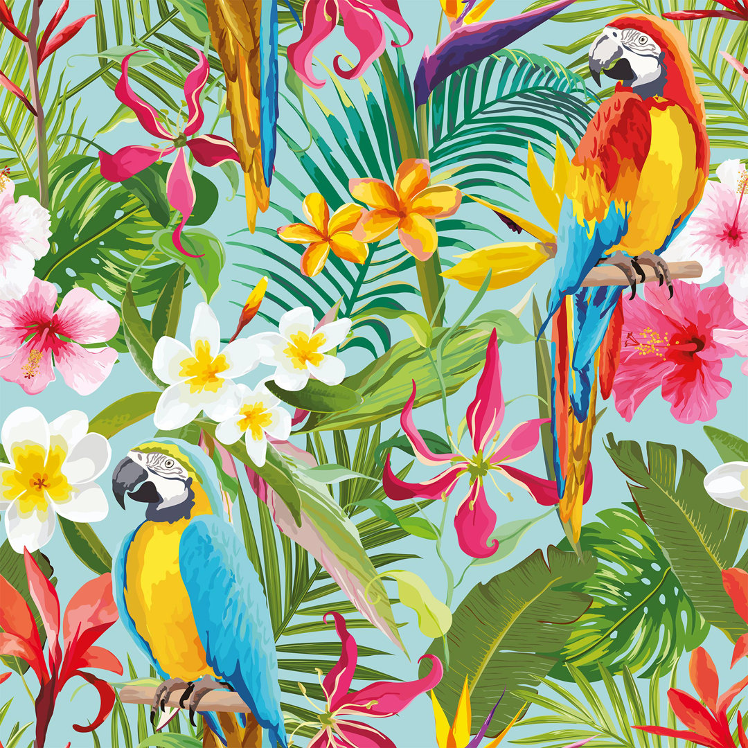 Mayer Tropical Removable Peel and Stick Wallpaper Panel Bay Isle Home™ 