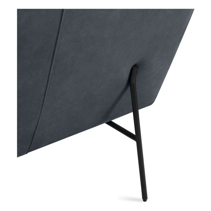 Dandy Leather Lounge Chair, Ink Leather