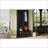 Coat Racks Set of 2, 3-in-1 French Retro Hall Tree with Bench &amp; Drawers, Black | Black | MDF-364516142