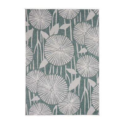 Montufar Floral Hand Woven Indoor / Outdoor Area Rug