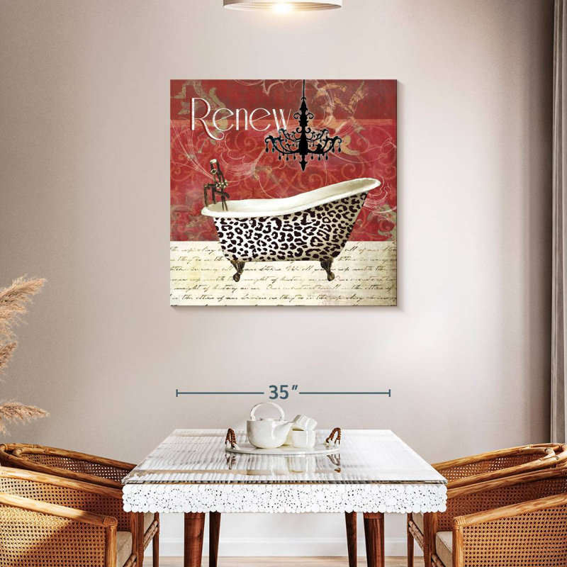 Cheetah Bath, 36" H x 36" W
