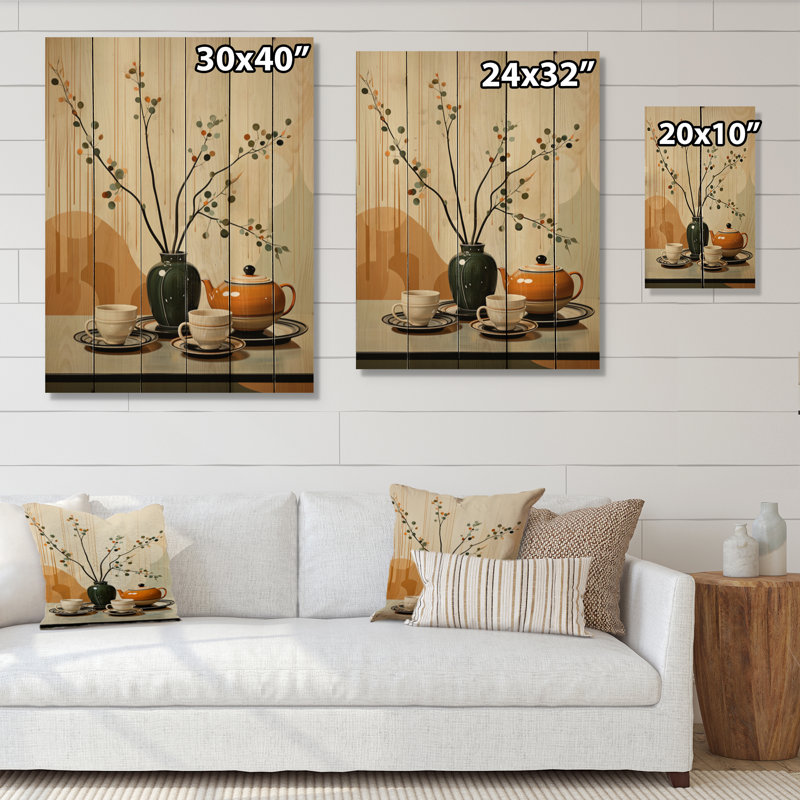 " Coffee Tea Cafe Points I ", 32" H x 24" W x 0.78" D