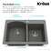 KRAUS Forteza™ 33" L Dual Mount 60/40 Double Bowl Granite Kitchen Sink