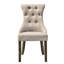 Chaises d'appoint de salle à manger (2) - Beige rembourré, dossier, pieds récupérés gris de 2 pieds rustiques avec dossier, siège moelleux et décor élégant
