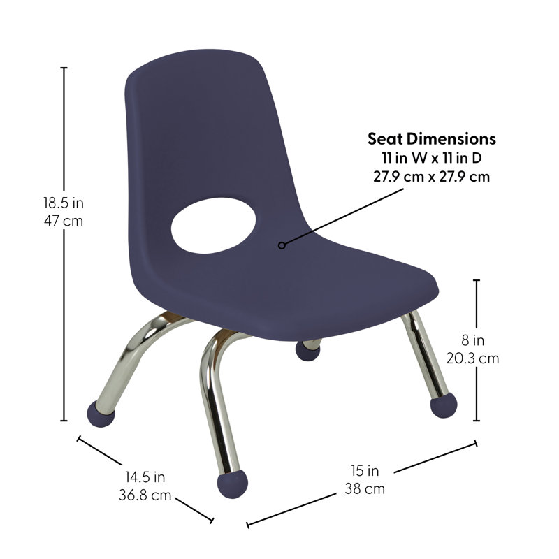 Chaise de classe empilable, Navy