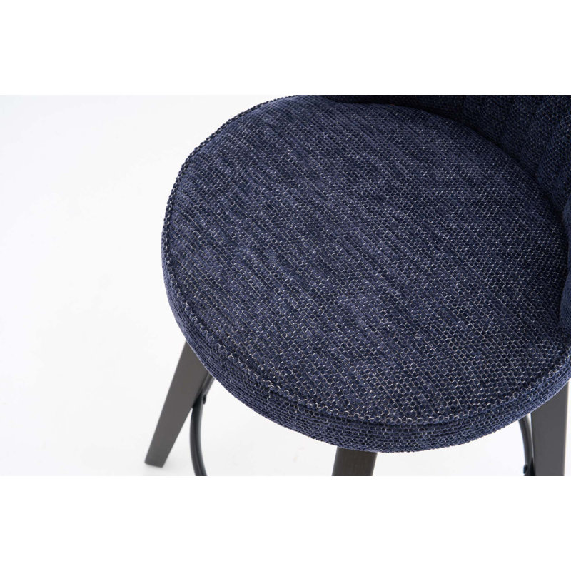 Tabourets de bar pivotants à hauteur de comptoir à oreilles avec repose-pieds réglables (ensemble de 2), Bleu