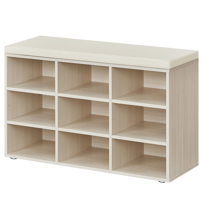 Arye 9 -Shelf Storage Cabinet, Natural Beige