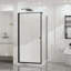 Cabine de douche d'angle sans cadre avec 1/4 po Verre trempé transparent, ouverture pivotante, pour salle de bain moderne