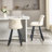 Set of 2,Back pull point design, velvet material, 360 degree rotation, back pull loop detachable design, rivet decoration, square foot wooden bar chair-1688597465