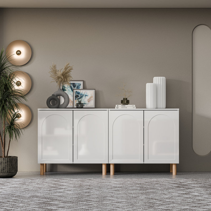 Bohem Sideboard, White, Set of Two