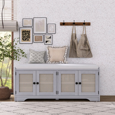 Banc de rangement en bois Rustic