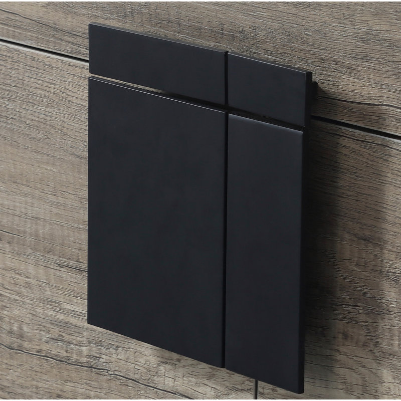 Ensemble de meuble-lavabo simple 60 po Maisie, Noir, Gris ombré