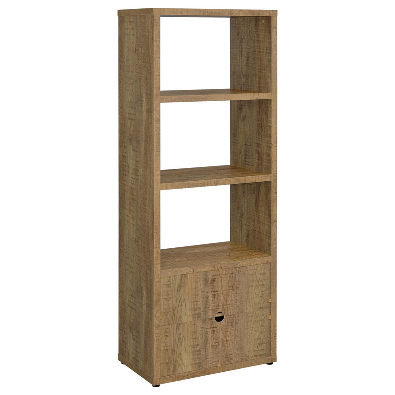Tour média en bois d'ingénierie à 3 tablettes Noriega Mango