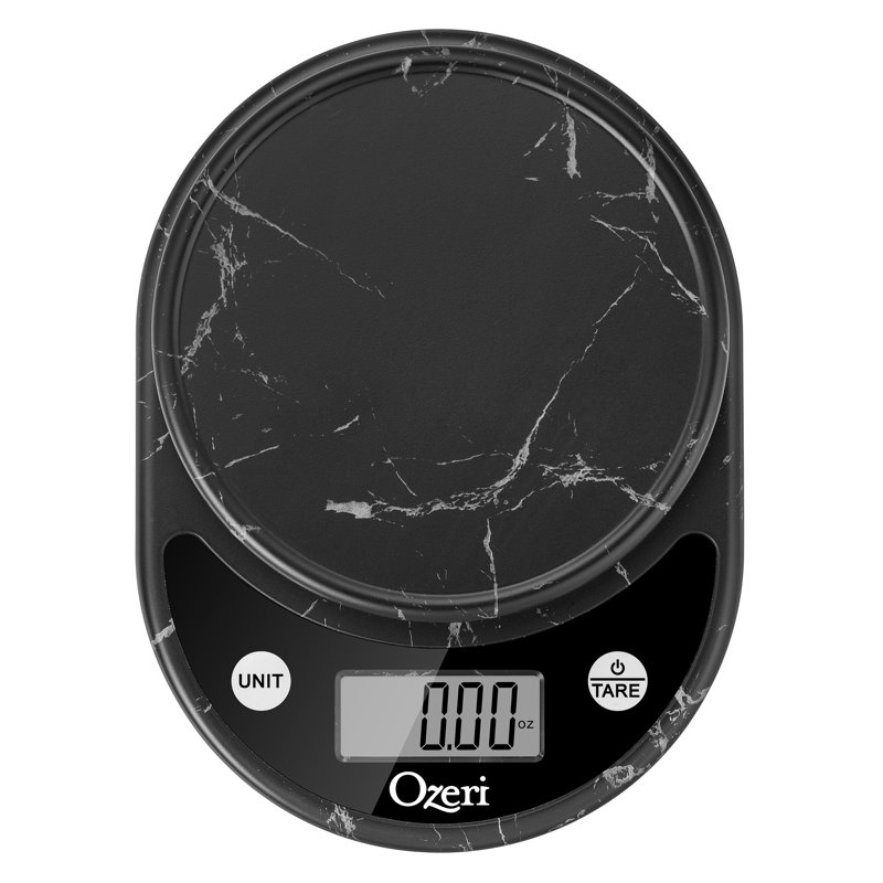 Balance de cuisine numérique multifonctionnelle Ozeri® Pronto® avec variable Graduation Technology®, Marbre noir