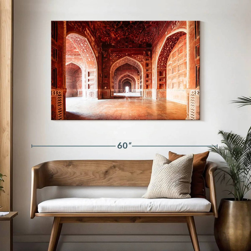 Exploring The Taj Mahal, 32" H x 48" W