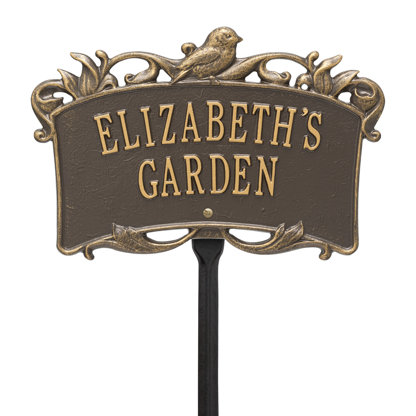 Song Bird Personalized Garden Sign