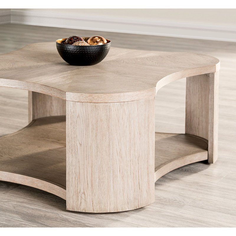 Structure de table basse 1Pc avec roulettes attachées à rangement ouvert