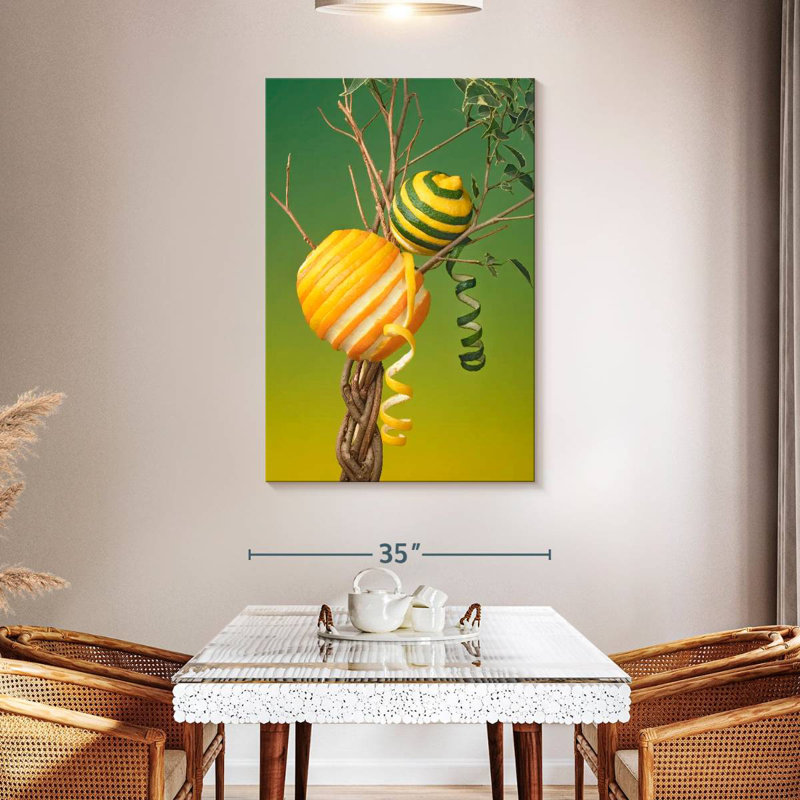Yarlin Peeling Orange And Lemon, 48" H x 32" W