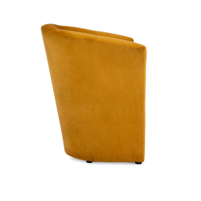 Oakengates Velvet Armchair, Mustard