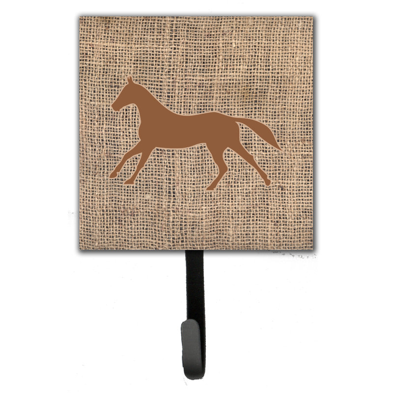 Porte-laisse de cheval et crochet mural, Brun