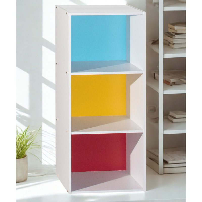 Bibliothèque haute avec rangement ouvert pour la maison ou le bureau, (3 tablettes) H 35,62 po x l 15,9 po x P 11,7 po