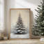 Impression sur toile rustique gris, sapin de Noël, neige, hiver, maison de ferme, impression sur toile-107117896-107117893