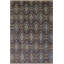 Tapis gris / bleu en laine noué à la main 6 pi 3 po x 9 pi Everson Ikat
