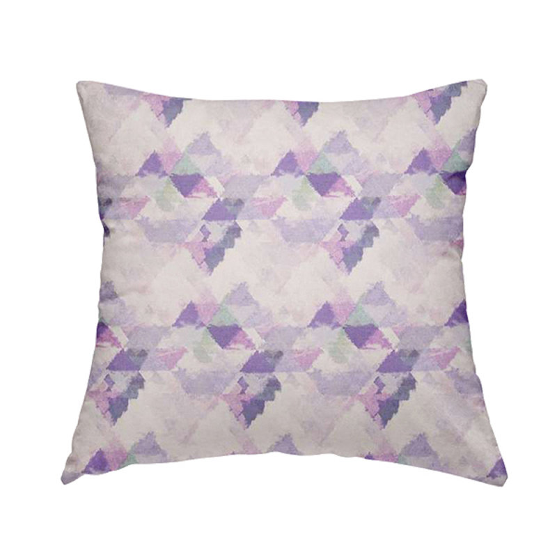 Ibanez Geometric Square Cushion, 55cm H x 55cm W x 5cm D, Purple