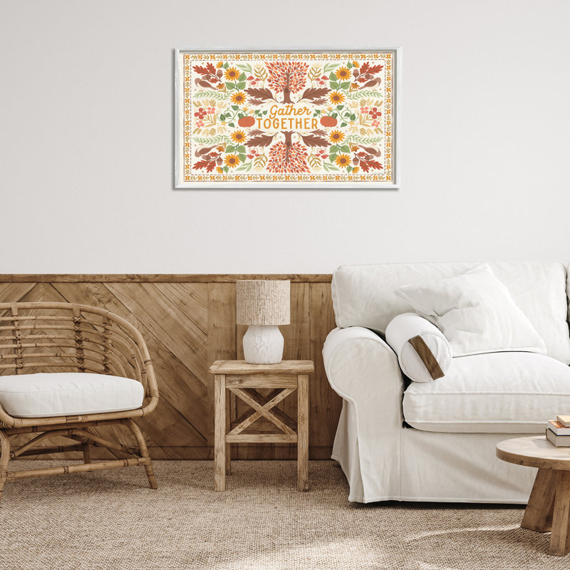 «Gather Together», art de la giclée encadrée par Laura Marshall, Giclée encadrée blanc bord de mer, H 20 po x l 30 po