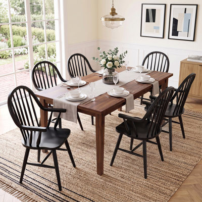 Hughes Windsor-Back Solid Wood Dining Chair