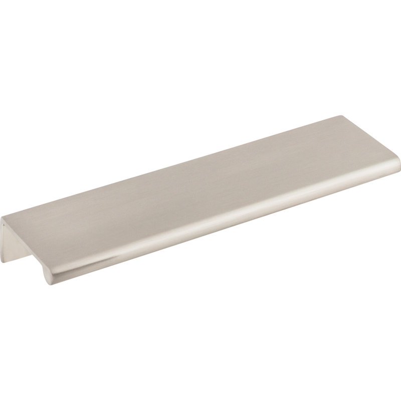 Europa Finger pull, Brushed Satin Nickel, 5" Center to Center