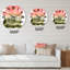Nuage abstrait rose, rouge et vert - horloge murale moderne-60187536