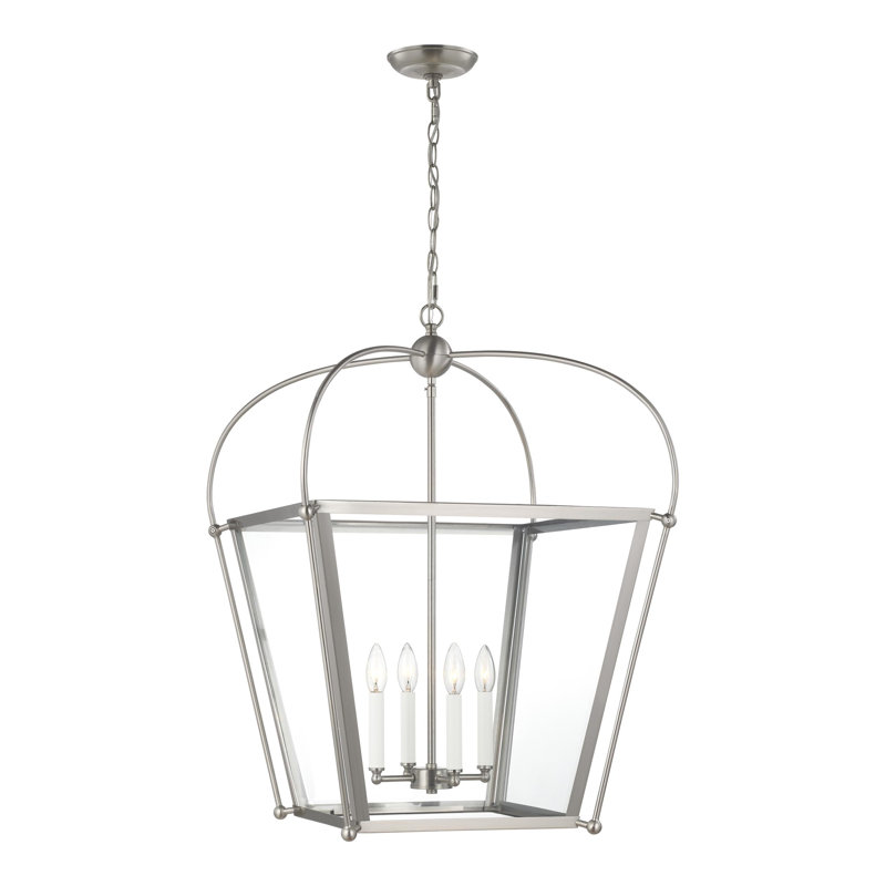 Charleston 4 - Light Pendant, Satin Brass, 29.88" H x 14.5" W x 14.5" D