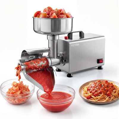 Broyeur à tomates électrique 250 W, broyeur à légumes et machine à sauce 90 kg/h, qualité professionnelle pour compote de pommes, confitures de fraises et de bleuets, presse à tomates en acier inoxydable, grande trémie