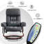 Fauteuils inclinables avec repose-pieds Kimmons, fauteuil inclinable pivotant à 360 degrés avec massage, similicuir-365547805