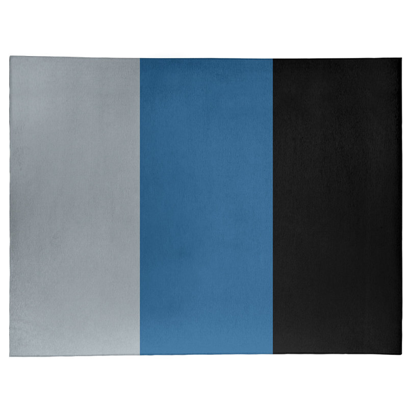 Tapis bleu à rayures de hockey national, Rectangle 3 pi x 5 pi