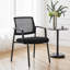 Ensemble de 4 fauteuils empilables à dossier en filet, chaises de réception pour invités, chaise de bureau ergonomique avec accoudoirs-107096127