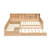 Twin Size Wooden L Shaped Daybed with Under-bed Trundle and Storage Drawer, Versatile Corner Bed Frame with Bookcases for 3-90830078