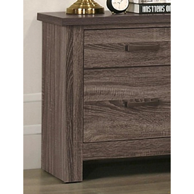 Table de chevet en bois avec table de chevet et 2 tiroirs de rangement