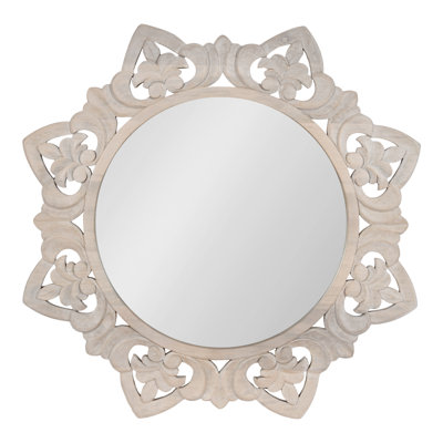 Klondike Solid Wood Round Mirror