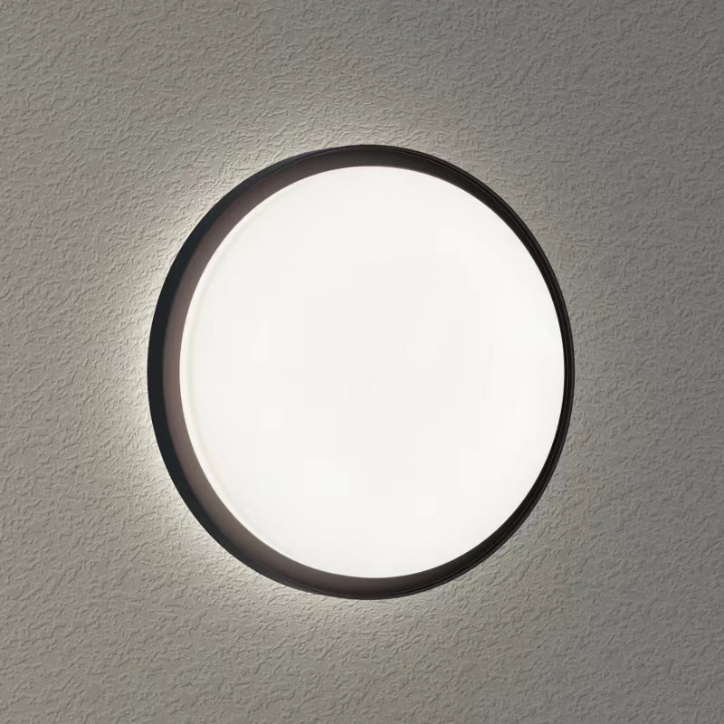 Plafonnier encastré, 28 W, Noir, H 2,5 po x l 11,5 po x P 11,5 po