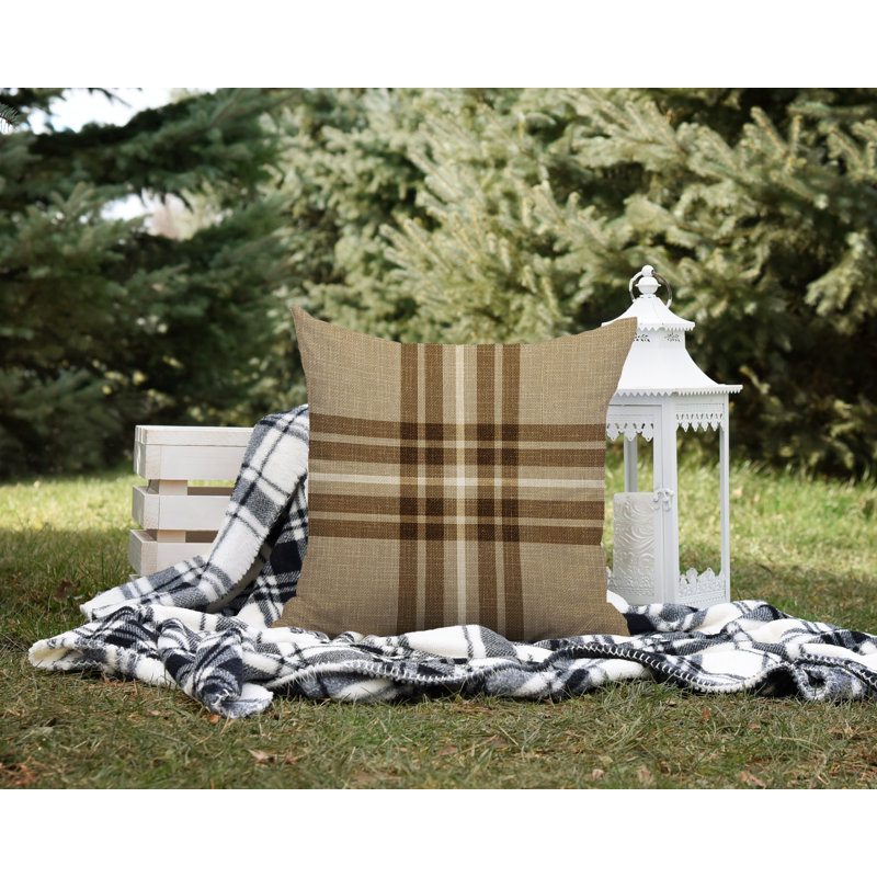 Coussin intérieur / extérieur Brady, Beige, L 15 po x H 15 po