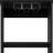 63" Black Wood Bar Cabinet With Two Drawers